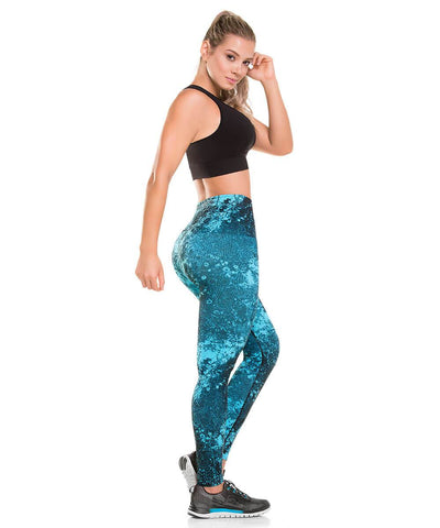 927 - Ultra Compression and Abdomen Control Fit Legging Stained Blue